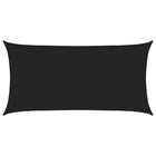 Zonnescherm 2,5 x 6 m zwart HDPE