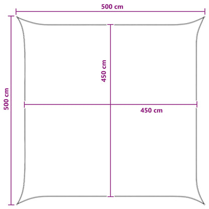 Zonneschaduwzeil Antraciet en Wit 5 x 5 m HDPE