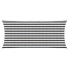 Sun Shade Sail Anthracite and White 2 x 5 m HDPE