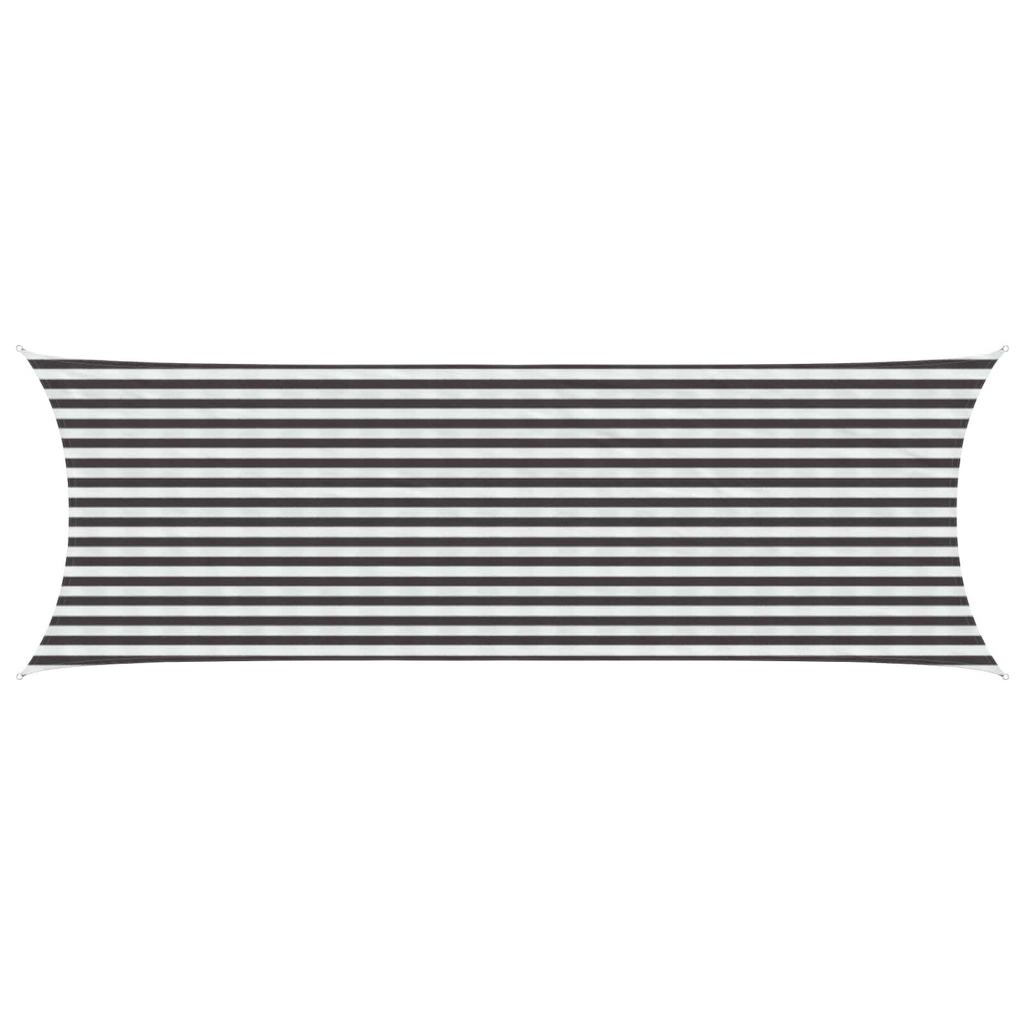 Zonneschaduwzeil Antraciet en Wit 2 x 6 m HDPE