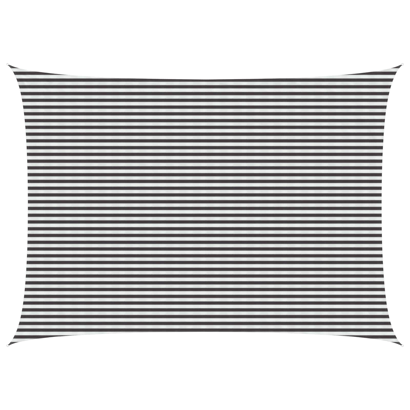 Zonneschaduwzeil Antraciet en Wit 5 x 7 m HDPE