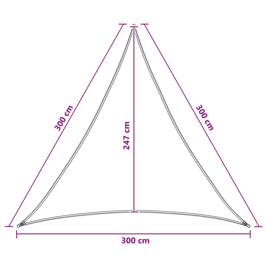 Zonneschaduwzeil 3 x 3 x 3 m HDPE