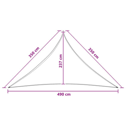 Zonneschaduwzeil 3,5 x 3,5 x 4,9 m HDPE