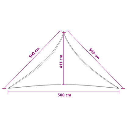 Zonneschaduwzeil 5 x 5 x 5 m HDPE