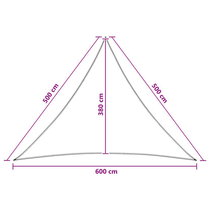 Zonneschaduwzeil 5 x 5 x 6 m HDPE