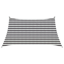 Zonneschaduwzeil Antraciet en Wit 3 / 4 x 2 m HDPE