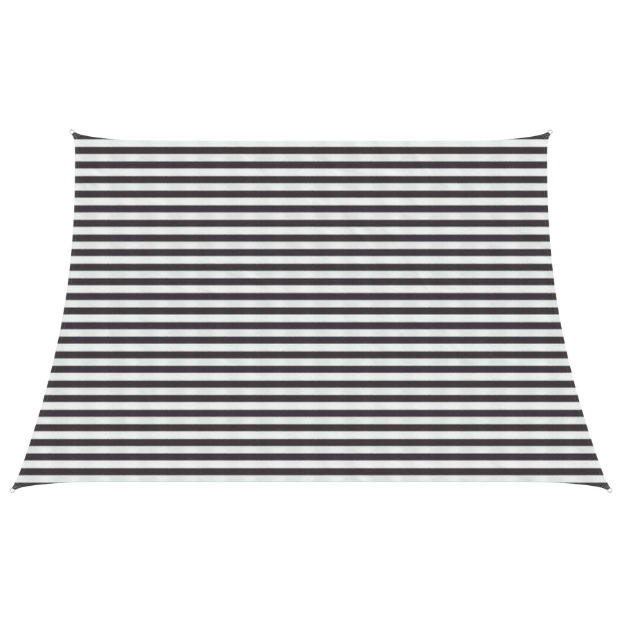 Zonneschaduwzeil Antraciet en Wit 4 / 5 x 3 m HDPE