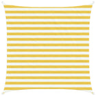 Sun Shade Sail Yellow and White 2 x 2 m HDPE