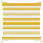 Sun Shade Sail Yellow and White 6 x 6 m HDPE