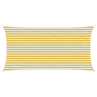 Sun Shade Sail Yellow and White 2.5 x 5 m HDPE