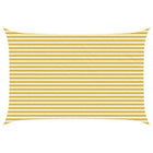 Sun Shade Sail Yellow and White 3 x 4 m HDPE