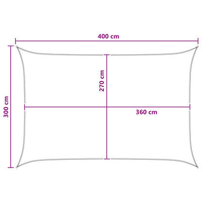 Zonneschaduwzeil Geel en Wit 3 x 4 m HDPE