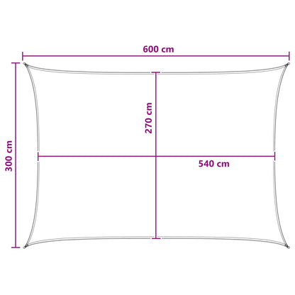 Zonneschaduwzeil Geel en Wit 3 x 6 m HDPE