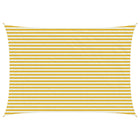 Sun Shade Sail Yellow and White 3.5 x 4.5 m HDPE