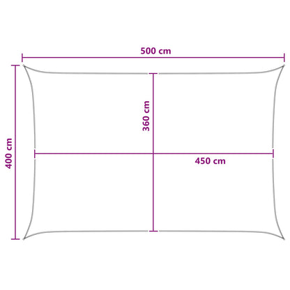Zonneschaduwzeil Geel en Wit 4 x 5 m HDPE