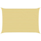 Sun Shade Sail Yellow and White 4 x 6 m HDPE