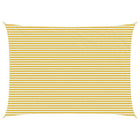 Sun Shade Sail Yellow and White 5 x 6 m HDPE