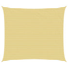 Sun Shade Sail Yellow and White 6 x 8 m HDPE
