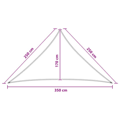 Zonneschaduwzeil 2,5 x 2,5 x 3,5 m HDPE