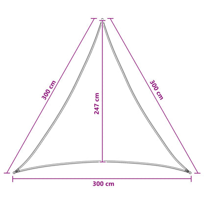 Zonneschaduwzeil 3 x 3 x 3 m HDPE