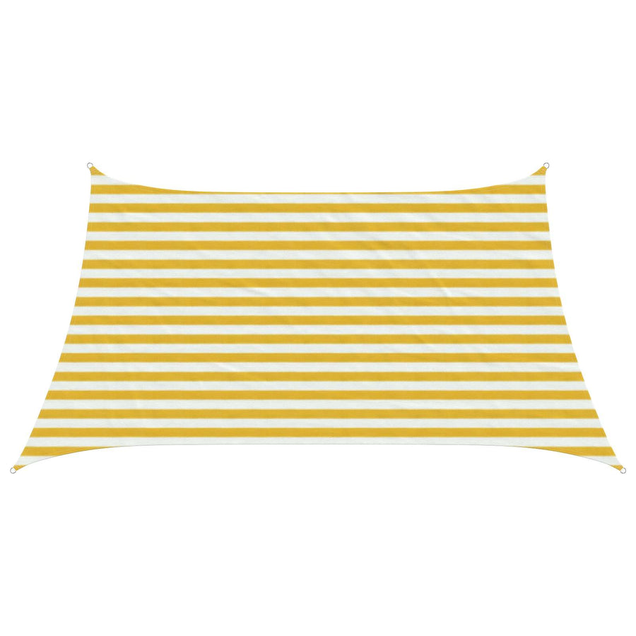 Zonneschaduwzeil Geel en Wit 3 / 4 x 2 m HDPE