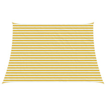 Zonneschaduwzeil Geel en Wit 3 / 4 x 3 m HDPE