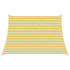 Sun Shade Sail Yellow and White 4 / 5 x 3 m HDPE