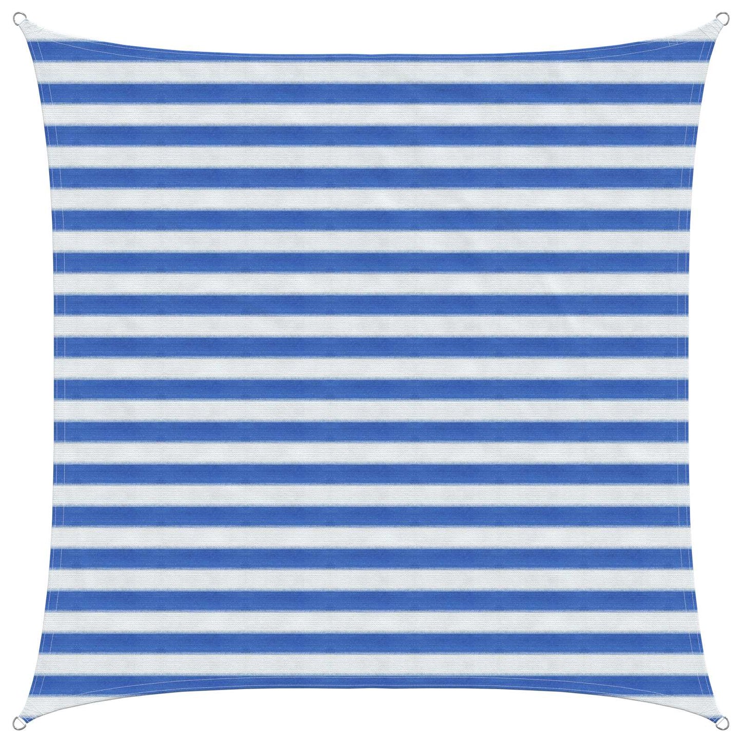 Zonneschaduwzeil Blauw en Wit 2 x 2 m HDPE