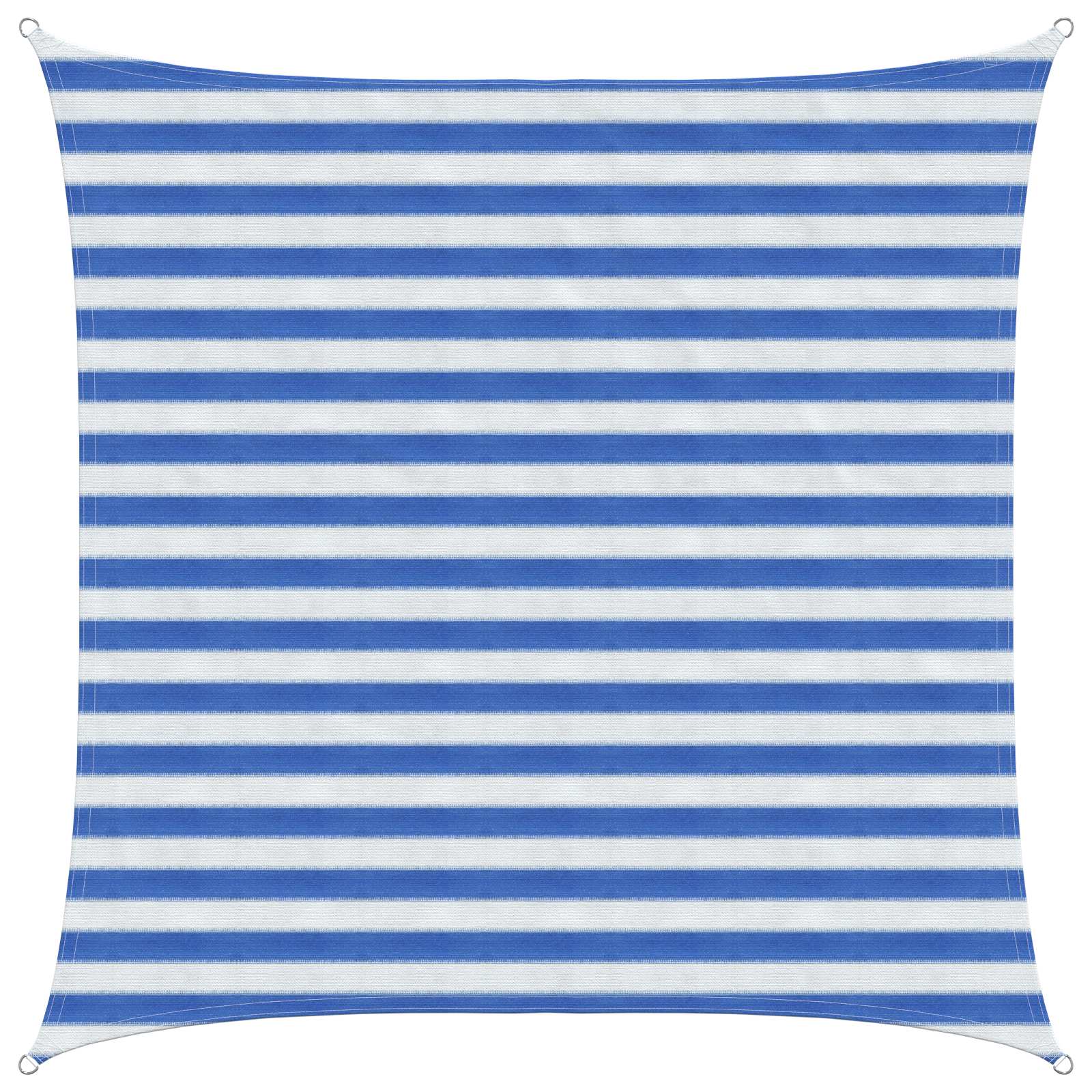 Zonneschaduwzeil Blauw en Wit 2 x 2 m HDPE