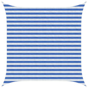 Zonneschermzeil 2,5 x 2,5 m blauw wit HDPE