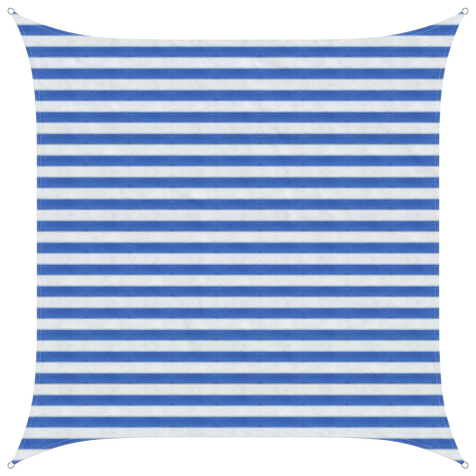 Zonneschaduwzeil Blauw en Wit 2,5 x 2,5 m HDPE
