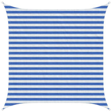 Zonneschaduwzeil Blauw en Wit 2,5 x 2,5 m HDPE
