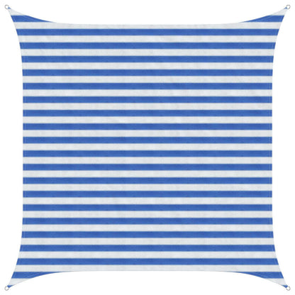 Zonneschaduwzeil Blauw en Wit 2,5 x 2,5 m HDPE