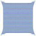 Zonneschaduwzeil Blauw en Wit 3,6 x 3,6 m HDPE
