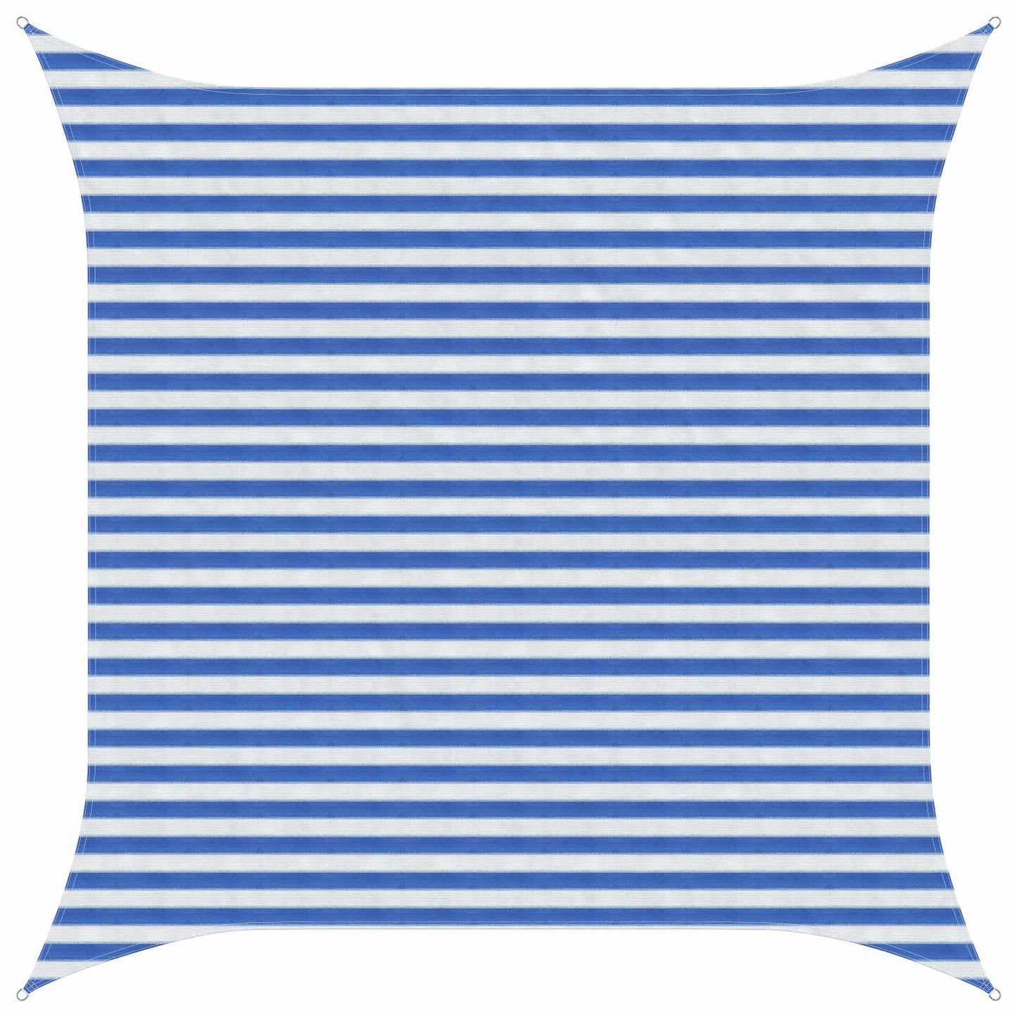 Zonneschaduwzeil Blauw en Wit 3,6 x 3,6 m HDPE
