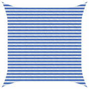 Zonneschaduwzeil 3,6 x 3,6 m blauw wit HDPE