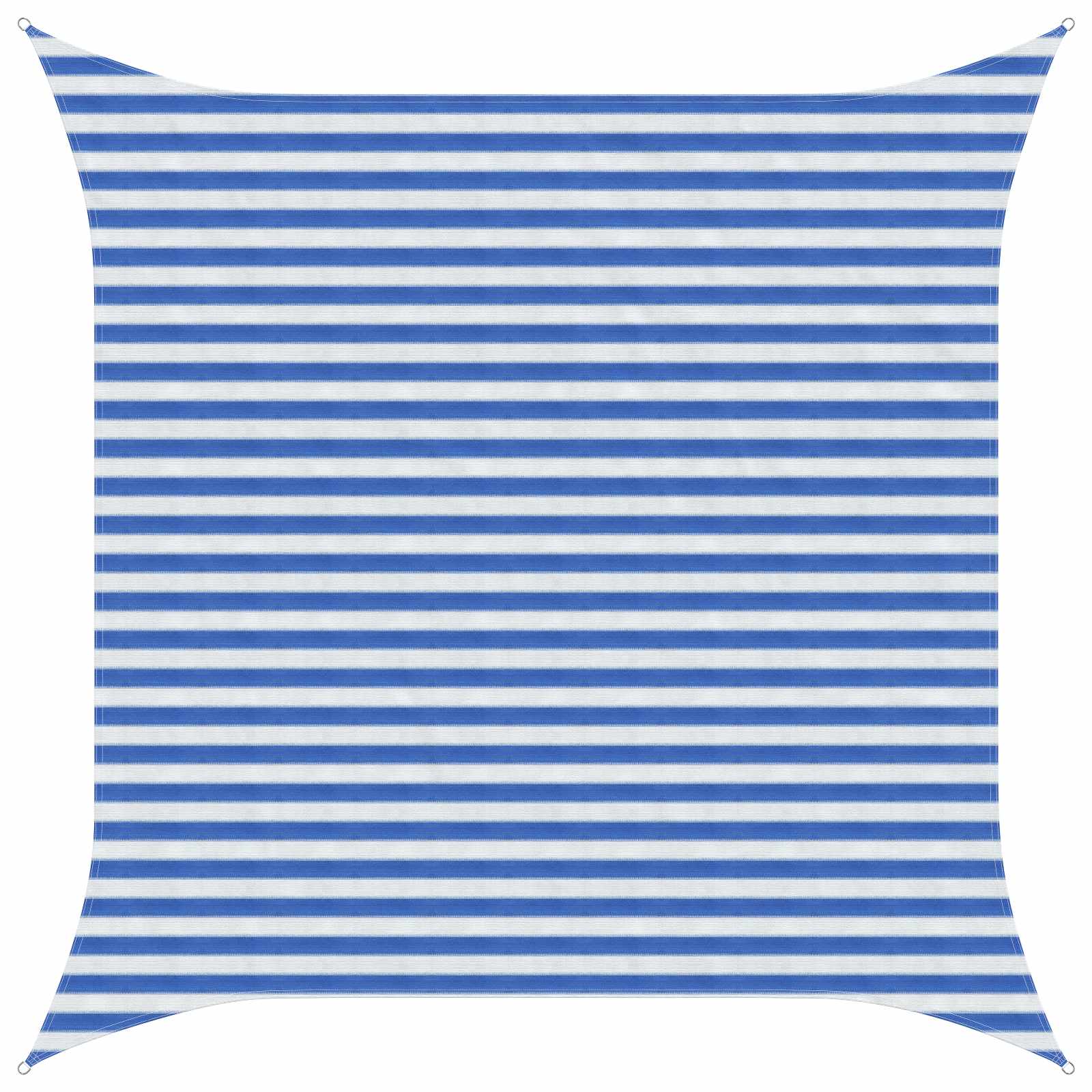 Zonneschaduwzeil Blauw en Wit 3,6 x 3,6 m HDPE