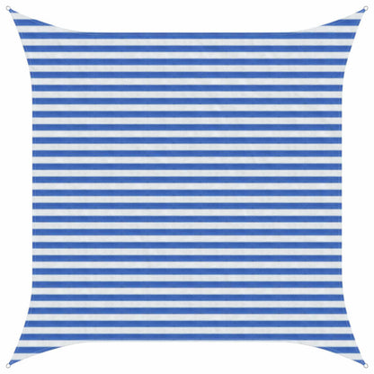 Zonneschaduwzeil Blauw en Wit 3,6 x 3,6 m HDPE