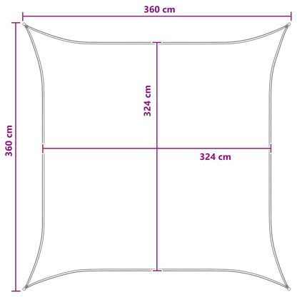 Zonneschaduwzeil Blauw en Wit 3,6 x 3,6 m HDPE