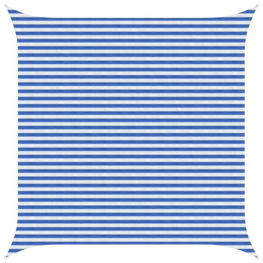 Zonneschaduwzeil Blauw en Wit 4,5 x 4,5 m HDPE
