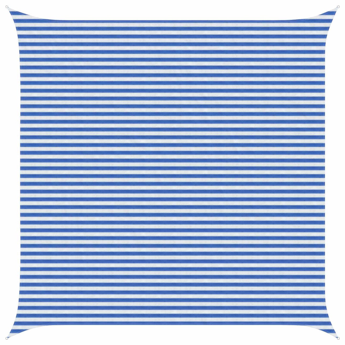 Zonneschaduwzeil Blauw en Wit 5 x 5 m HDPE
