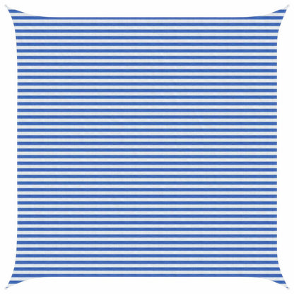 Zonneschaduwzeil Blauw en Wit 5 x 5 m HDPE