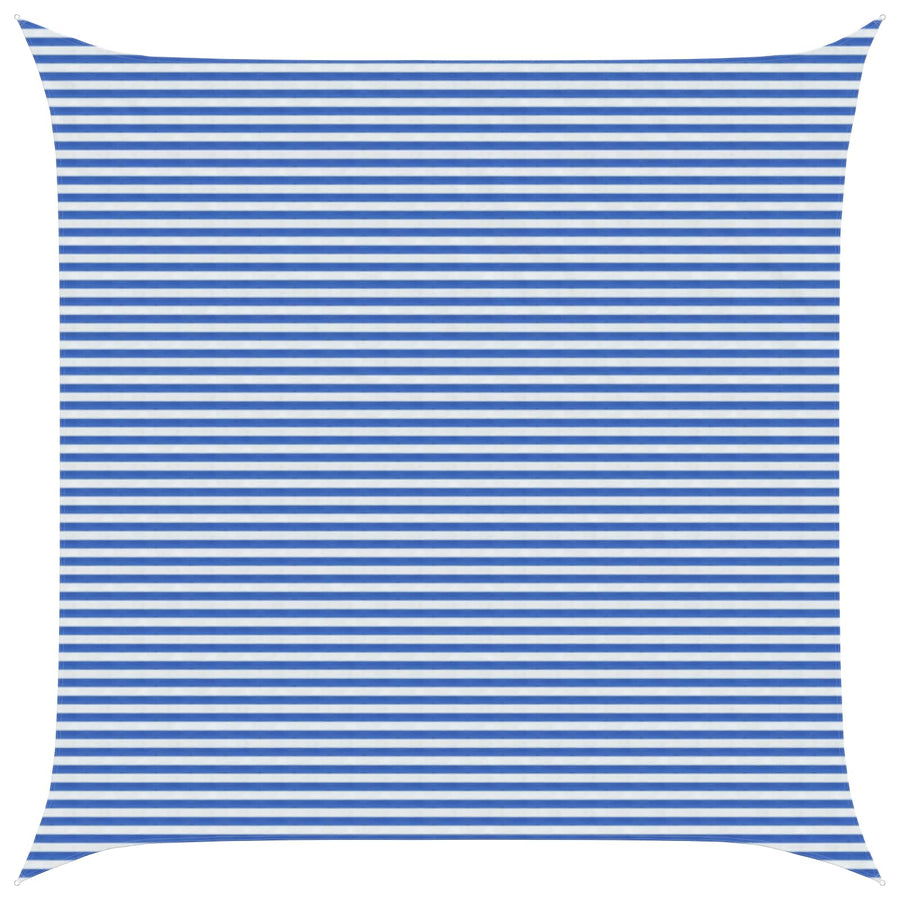 Zonneschaduwzeil Blauw en Wit 6 x 6 m HDPE