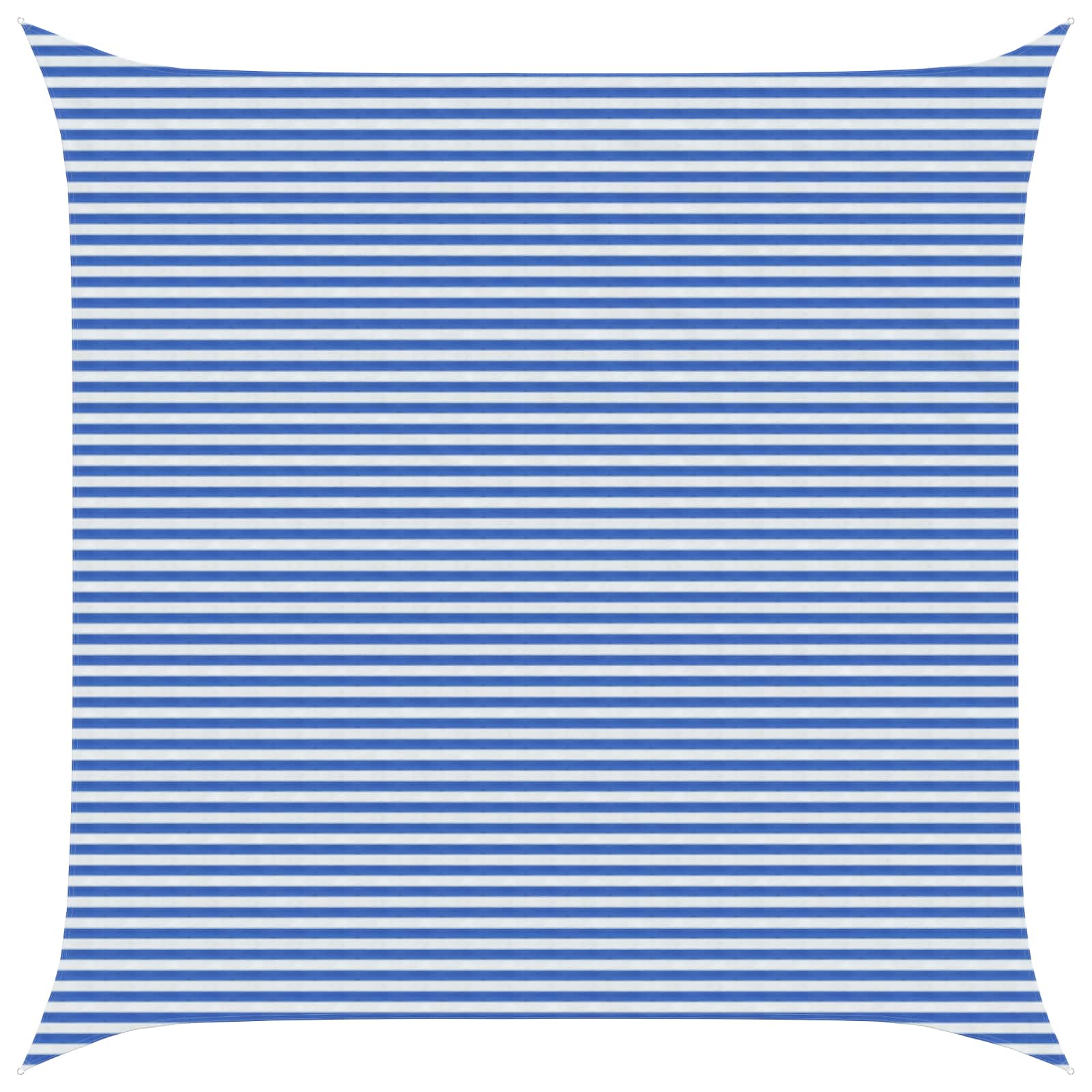 Zonneschaduwzeil Blauw en Wit 7 x 7 m HDPE
