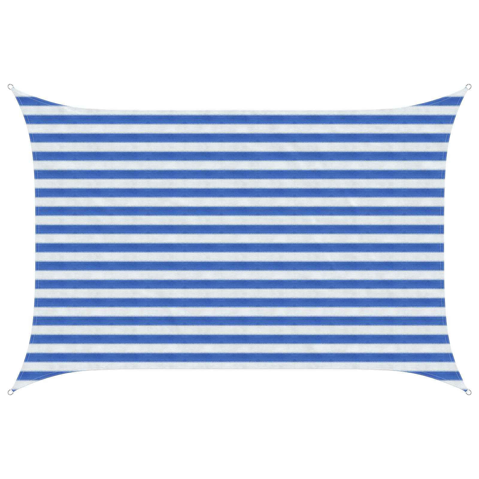 Zonneschaduwzeil Blauw en Wit 2 x 3 m HDPE