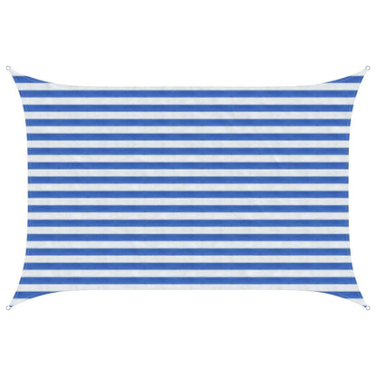 Zonneschaduwzeil Blauw en Wit 2 x 3 m HDPE