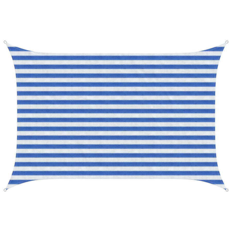 Zonneschaduwzeil Blauw en Wit 2 x 3 m HDPE