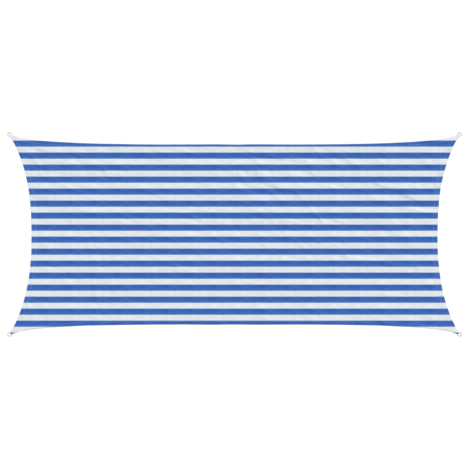 Zonneschaduwzeil Blauw en Wit 2 x 4,5 m HDPE