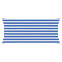 Zonneschaduwzeil Blauw en Wit 2 x 4,5 m HDPE