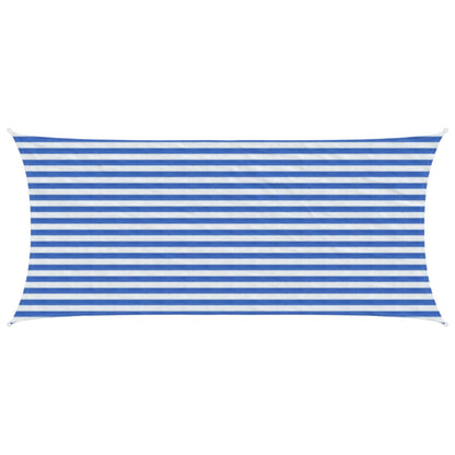 Zonneschaduwzeil Blauw en Wit 2 x 4,5 m HDPE